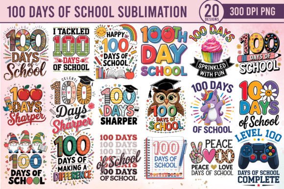 100 Days of School Sublimation Bundle