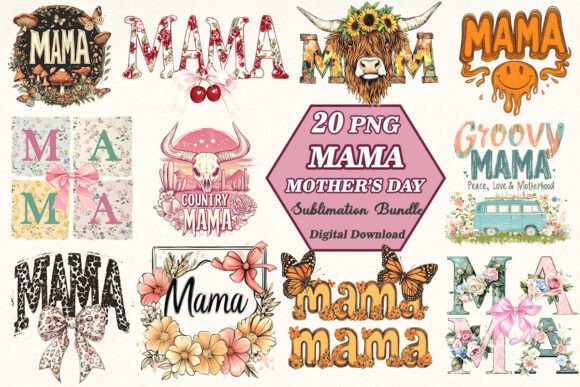 h1MAMA Mother s Day Sublimation PNG Bundle Review for Embroidery Designers/h1