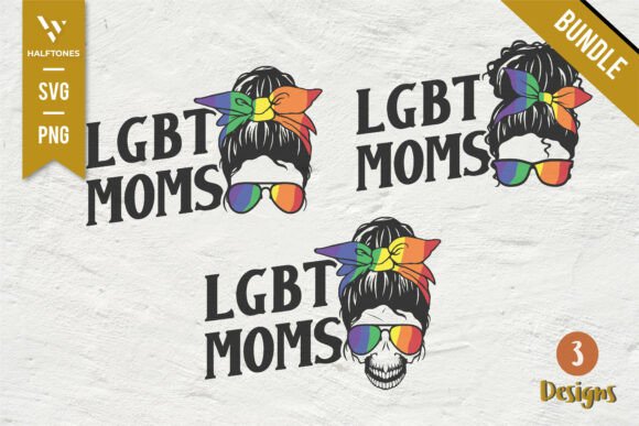 LGBT Mom Skull Messy Bun SVG: A Bold Embroidery Design for Modern Moms